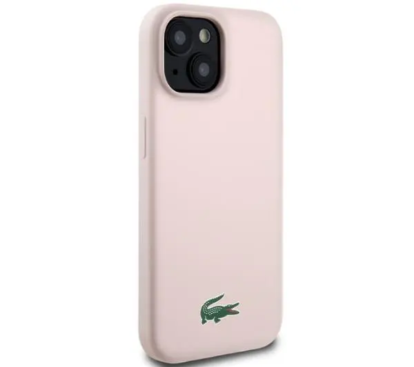 Lacoste Silicone MagSafe do iPhone 15 Różowy