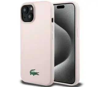 Lacoste Silicone MagSafe do iPhone 15 Różowy