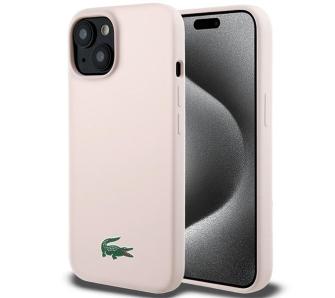 Etui Lacoste Silicone MagSafe do iPhone 15 Różowy