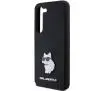 Etui Karl Lagerfeld Hardcase Silicone Choupette Metal Pin do Samsung Galaxy S24 Czarny