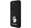 Etui Karl Lagerfeld Hardcase Silicone Choupette Metal Pin do Samsung Galaxy S24 Czarny