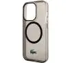 Etui Lacoste LCHMP15LULOK Hardcase Transparent MagSafe do iPhone 15 Pro Czarny