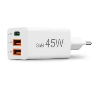 Ładowarka sieciowa Hama mini 45W GaN QC Biały