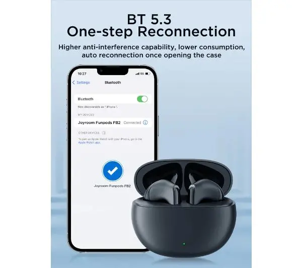 Joyroom Funpods JR-FB2 Dosuzne Bluetooth 5.3 Niebieski
