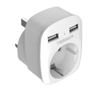 Adapter podróżny Tessan TS-611-UK-GRA USB-A 10W