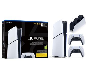 Konsola Sony PlayStation 5 Digital D Chassis (PS5) 1TB + dodatkowy pad + stacja ładowania DualSense