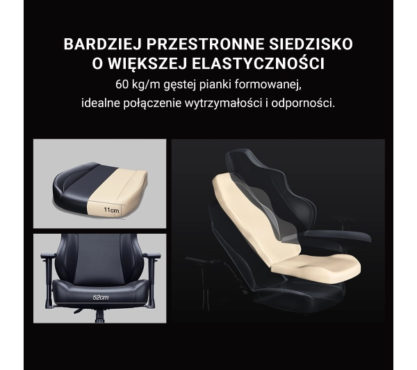 Anda Seat Phantom 3 L Gamingowy do 120kg Skóra ECO Czarno-złoty - Kup na Raty - RRSO 0%