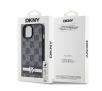 Etui DKNY Leather Checkered Mono Pattern & Printed Stripes do iPhone 15 Plus Czarny