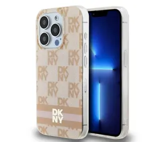 DKNY IML Checkered Mono Pattern & Printed do iPhone 15 Pro Max Różowy
