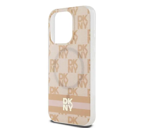 DKNY IML Checkered Mono Pattern & Printed do iPhone 15 Pro Max Różowy