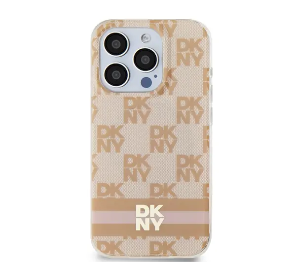 DKNY IML Checkered Mono Pattern & Printed do iPhone 15 Pro Max Różowy
