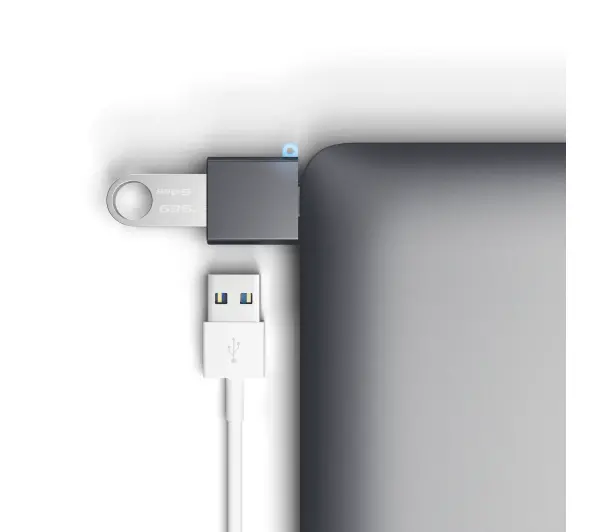 Satechi ST-TCUAM Aluminum USB-C do USB-A 3.0 Space Grey