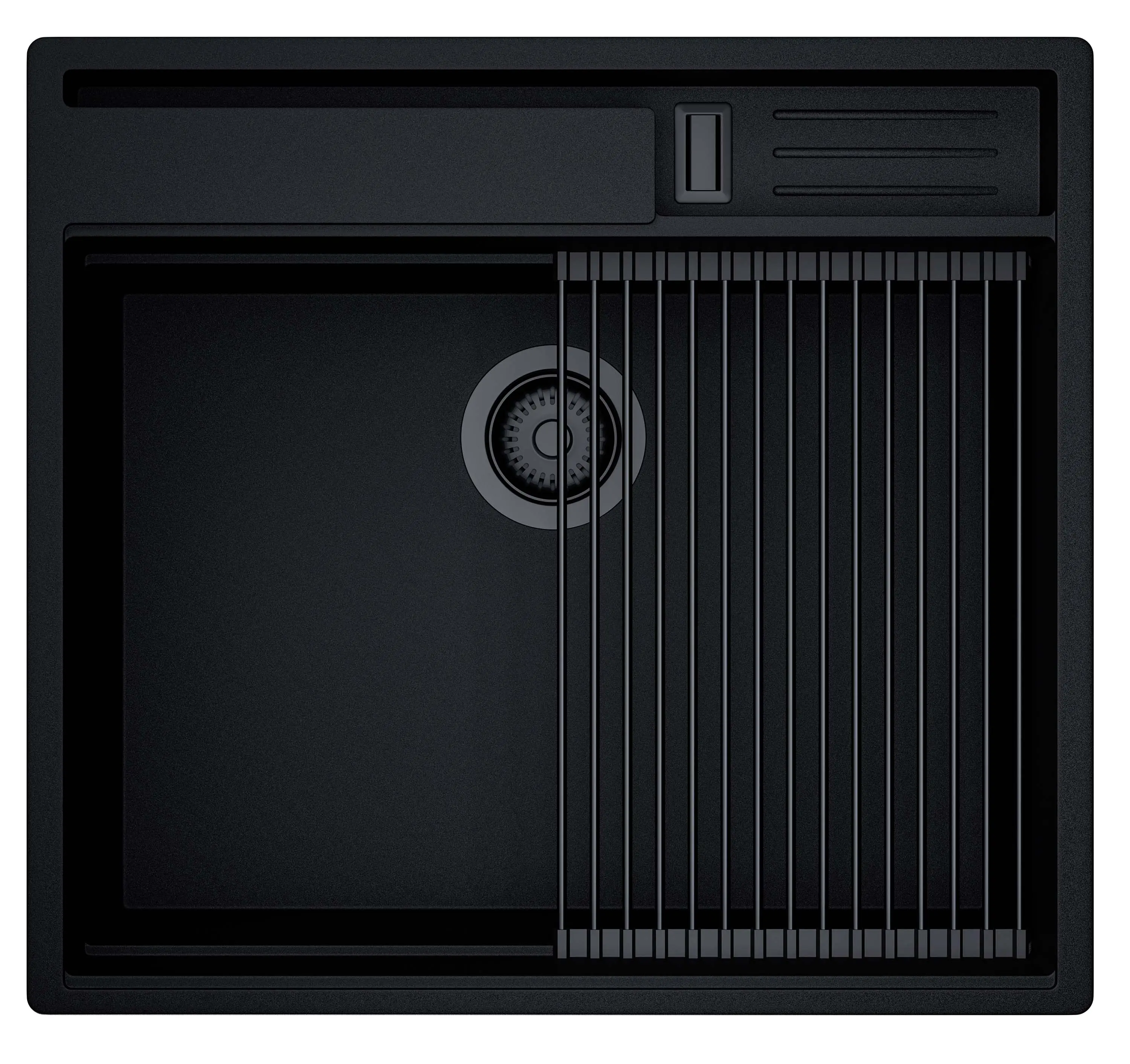 Zlewozmywak Globalo Silvano 60.1 Granitowy Czarny mat