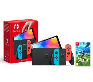 Nintendo Switch OLED Czerwono-niebieski + The Legend of Zelda: Breath of the Wild