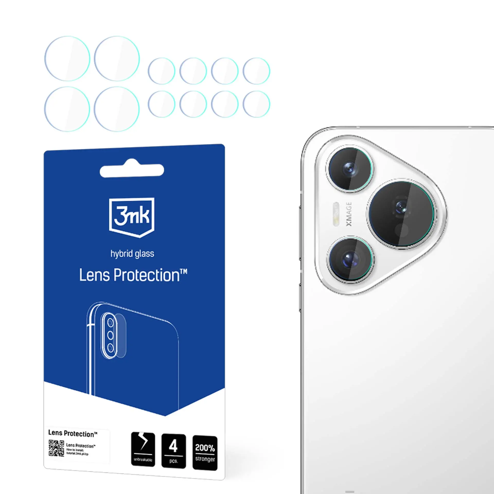 Szkło hybrydowe 3mk Lens Protection do Huawei Pura 70 pro/70 pro+