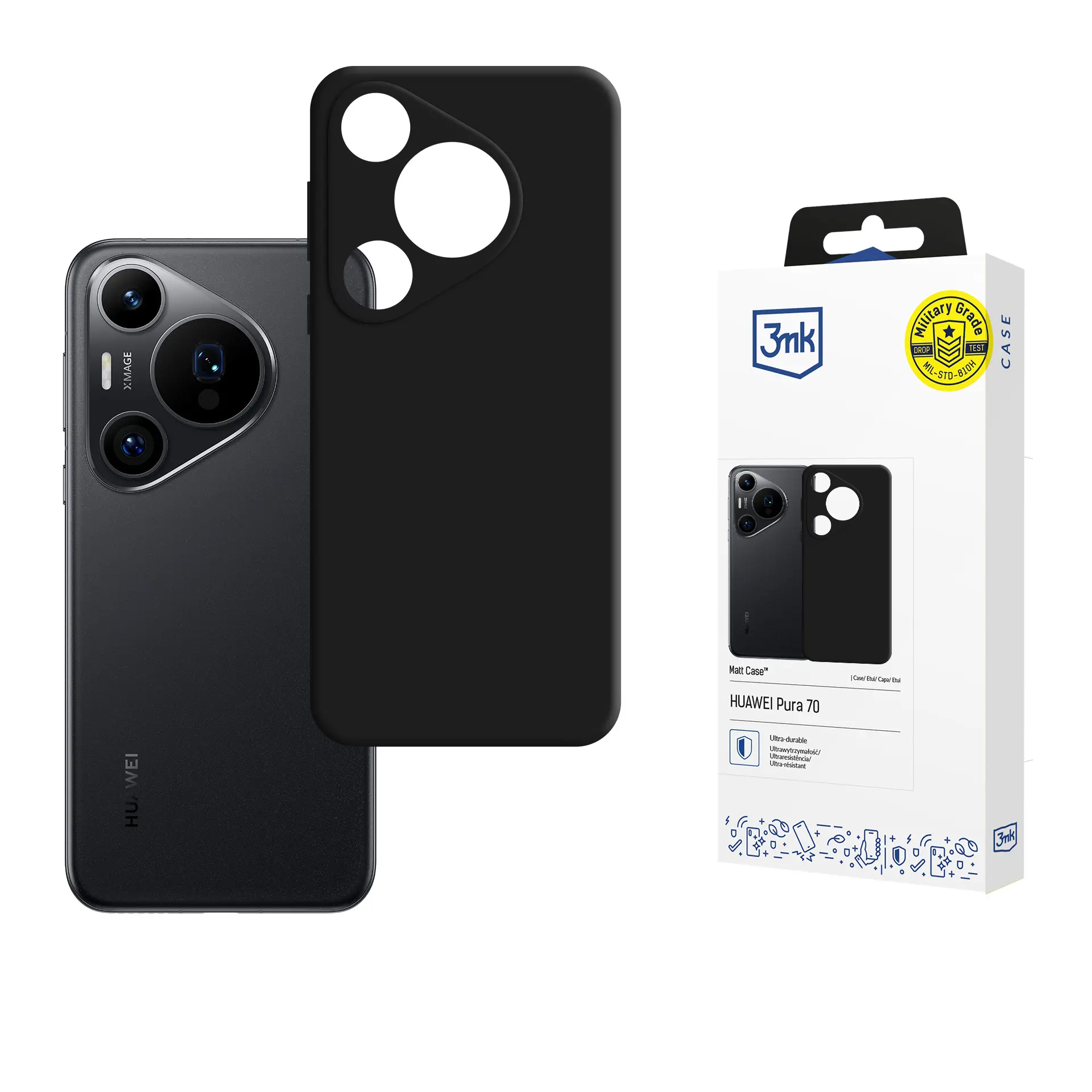 Etui 3mk Matt Case do Huawei Pura 70 Czarny