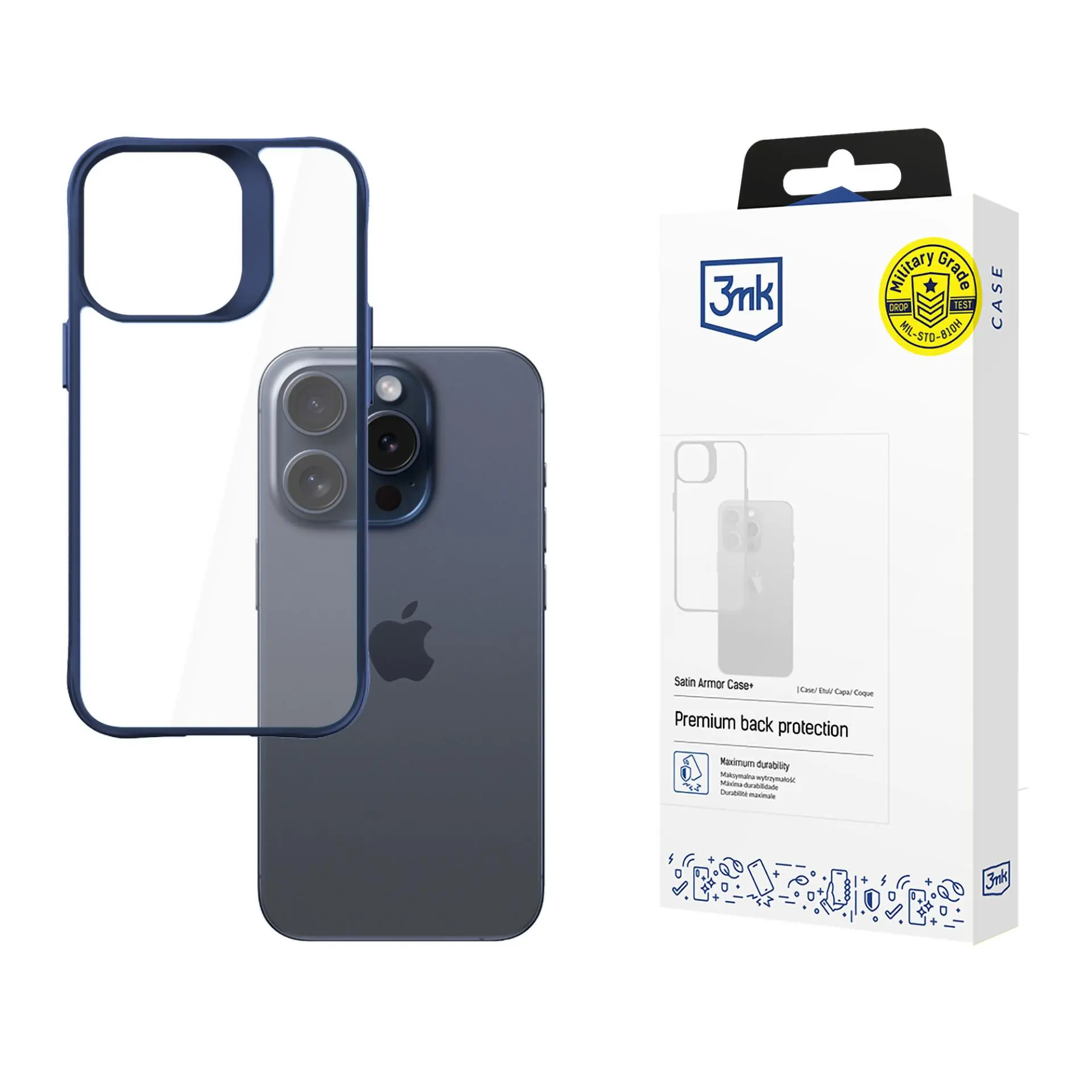 Etui 3mk Satin Armor Case+ do iPhone 15 Pro Przezroczysty