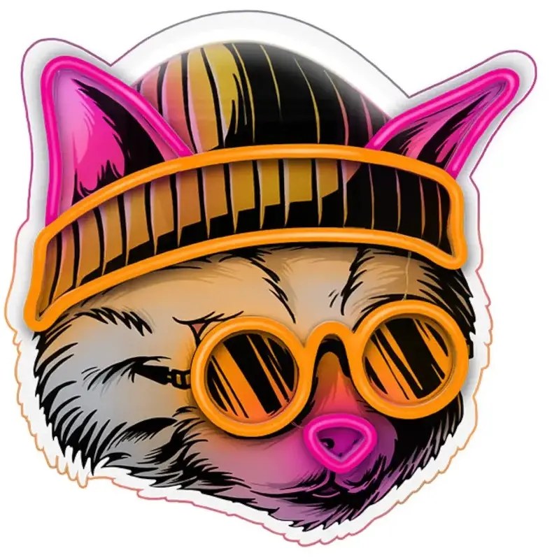 Neon Forever Art LED Kot marzyciel FLA04