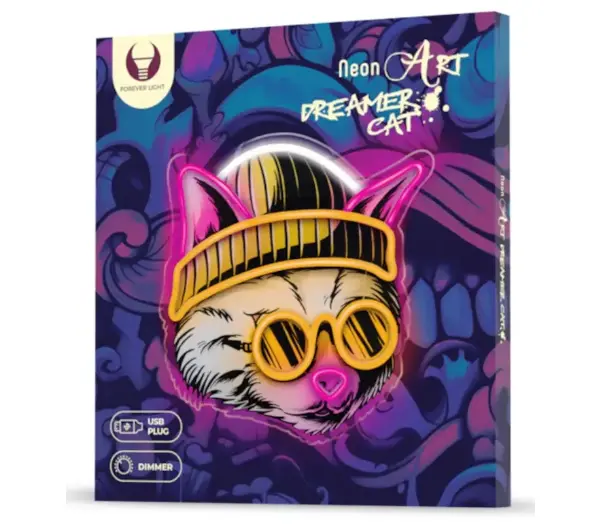 Forever Art LED Kot marzyciel FLA04