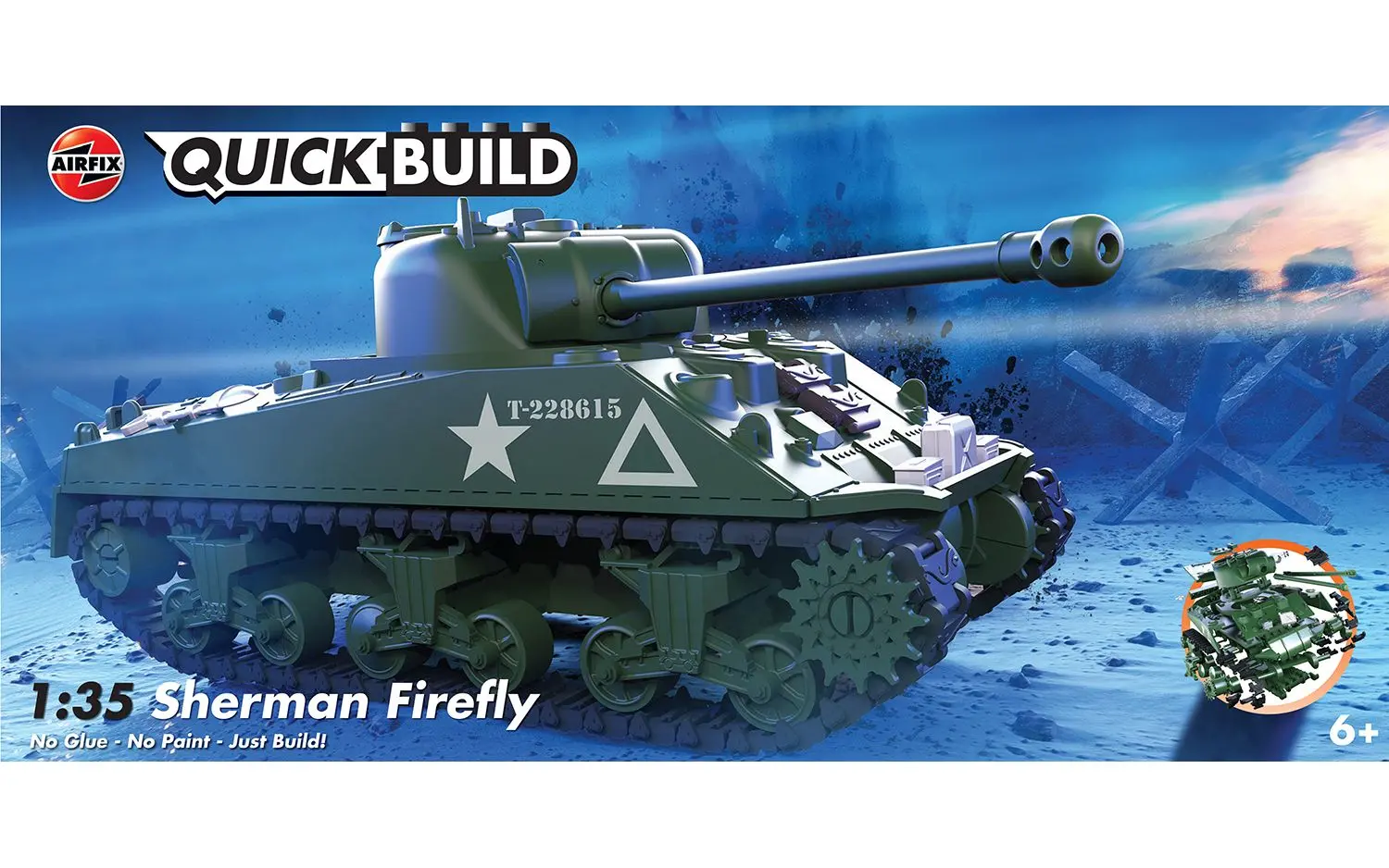Model do składania Airfix J6042 Quickbuild - Sherman Firefly