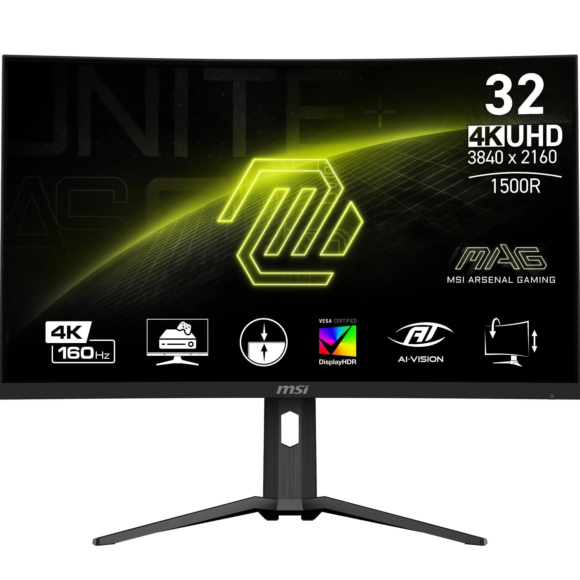 Monitor MSI MAG 321CUP 32" 4K VA 160Hz 1ms MPRT Zakrzywiony Gamingowy