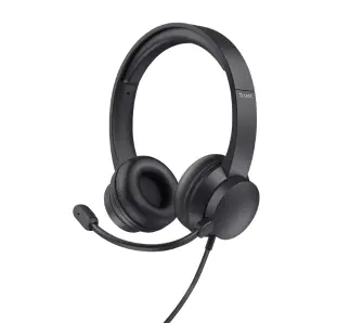 Słuchawki przewodowe z mikrofonem Trust Ayda Nauszne Czarny