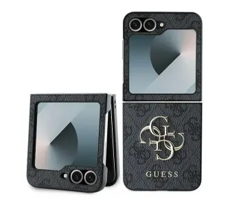 Etui Guess Leather 4G LOGO do Z Flip 6 Czarny