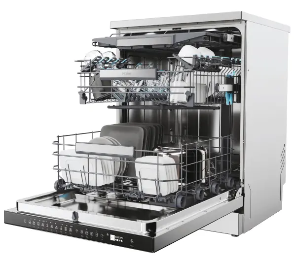 Haier I-Pro Shine Seria 5 XF 6B2M3PX 59,7cm Funkcje AI Automatyczne otwieranie drzwi Szuflada na sztućce  - TRZECI -55%, ALBO 5-TY ZA 1ZŁ - Kup na Raty - RRSO 0%