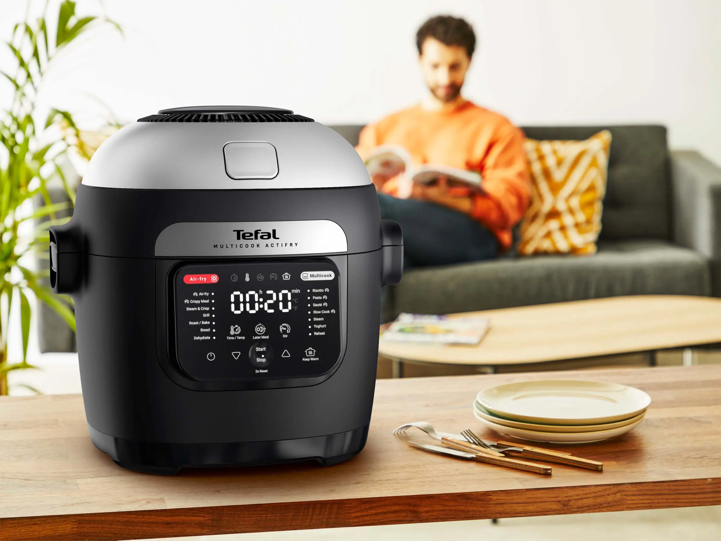 Tefal Airfryer Actifry MY741C 1334W 6l z mieszadlem i funkcja gotowania na parze