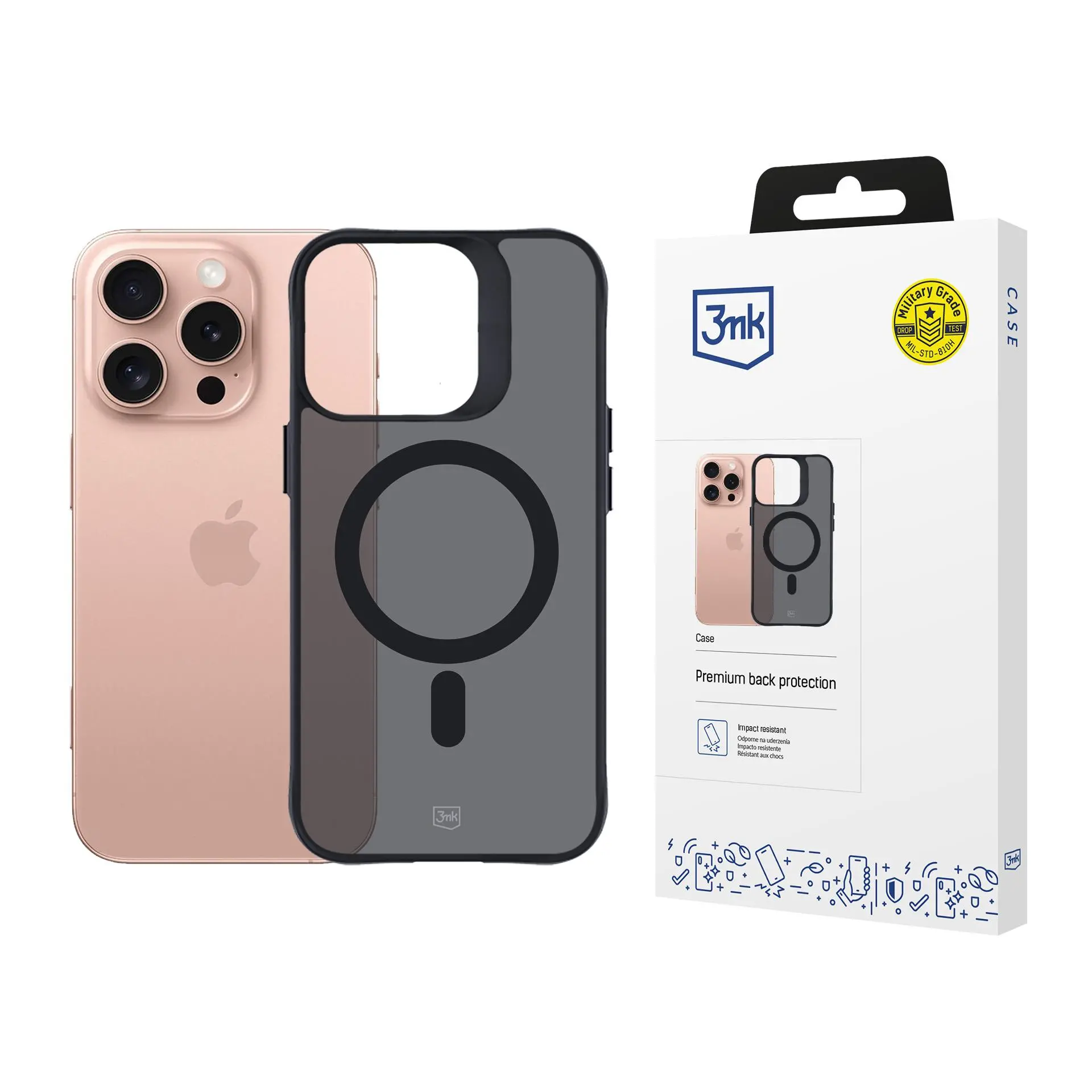 Etui 3mk Smoke MagCase do iPhone 16 Pro Czarny