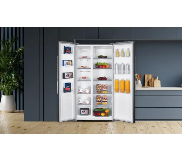 MPM SBS MPM-427-SBS-05/NL Pełny No Frost 177cm Komora świeżości Białe szkło - Kup na Raty - RRSO 0%