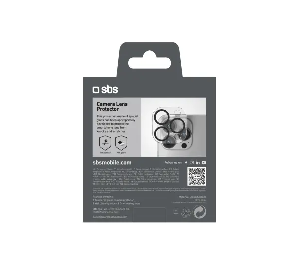 SBS Lens Protector do iPhone 16 Pro/16 Pro Max