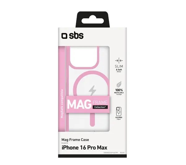 SBS Mag Frame TEMAGCOLIP1667PP do iPhone 16 Pro Max Różowy