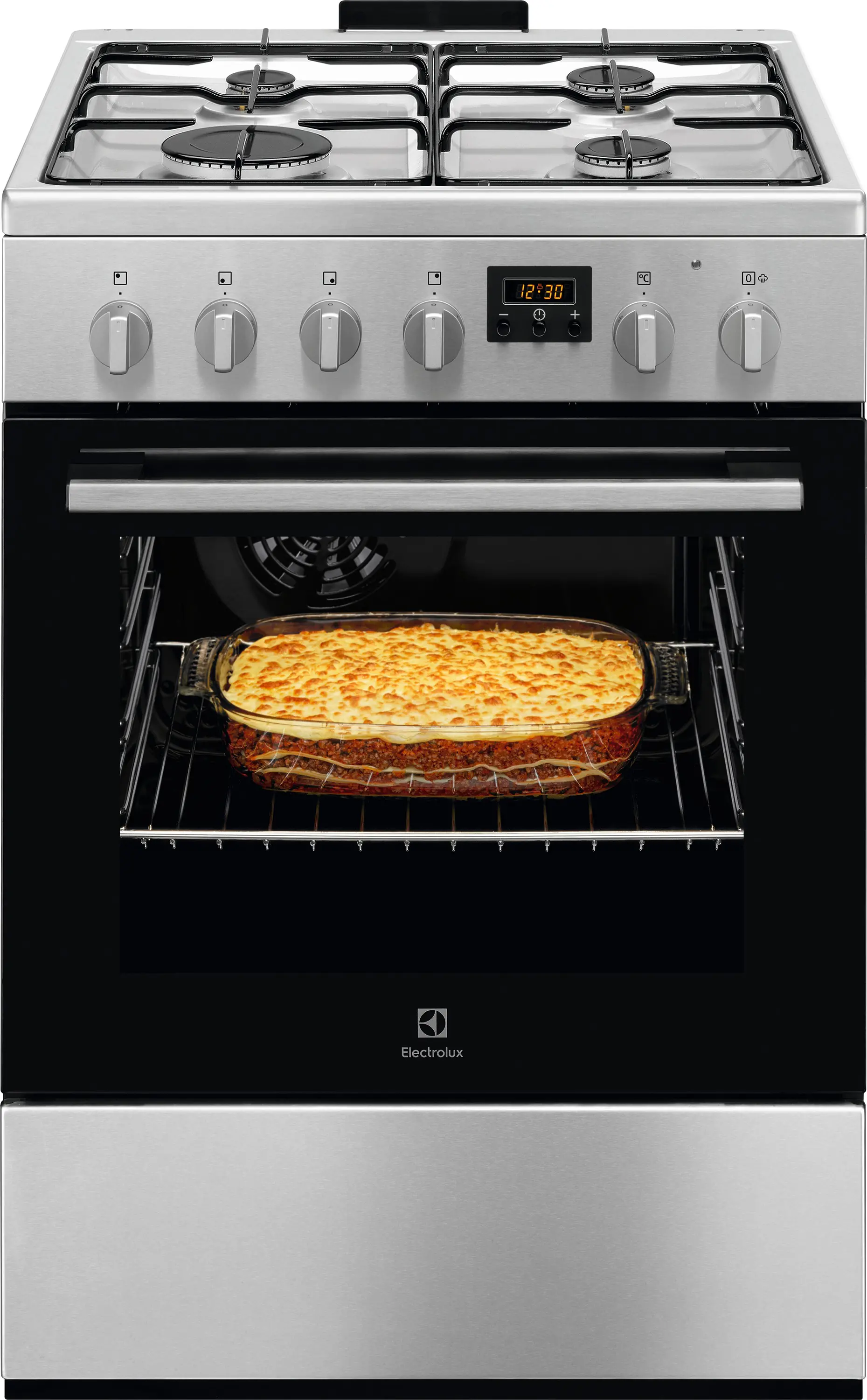 Kuchnia gazowo-elektryczna Electrolux 600 LKK660222X Pieczenie parowe Termoobieg
