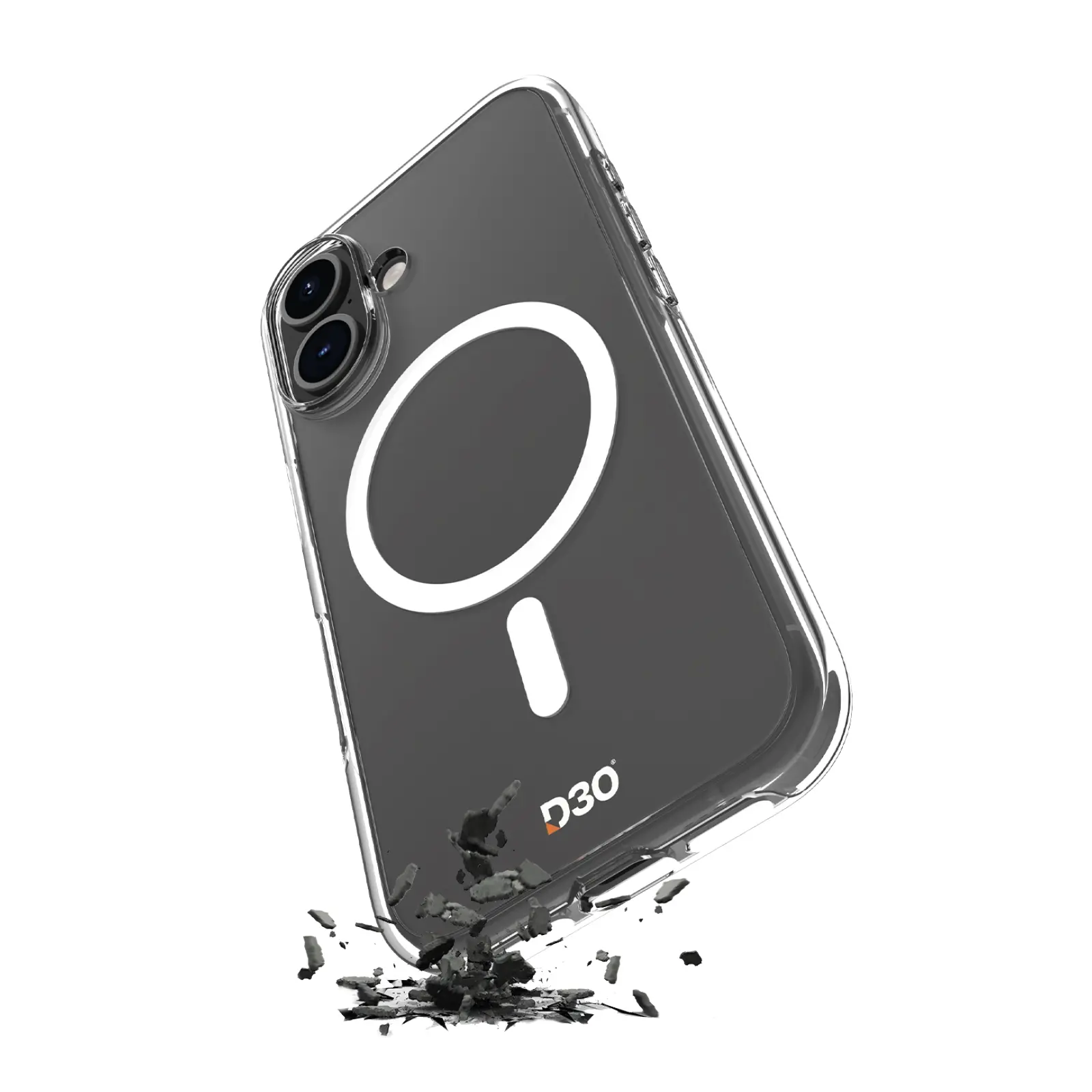 Etui Puro Cover Impact Clear D3O Bio do iPhone 16 Przezroczysty