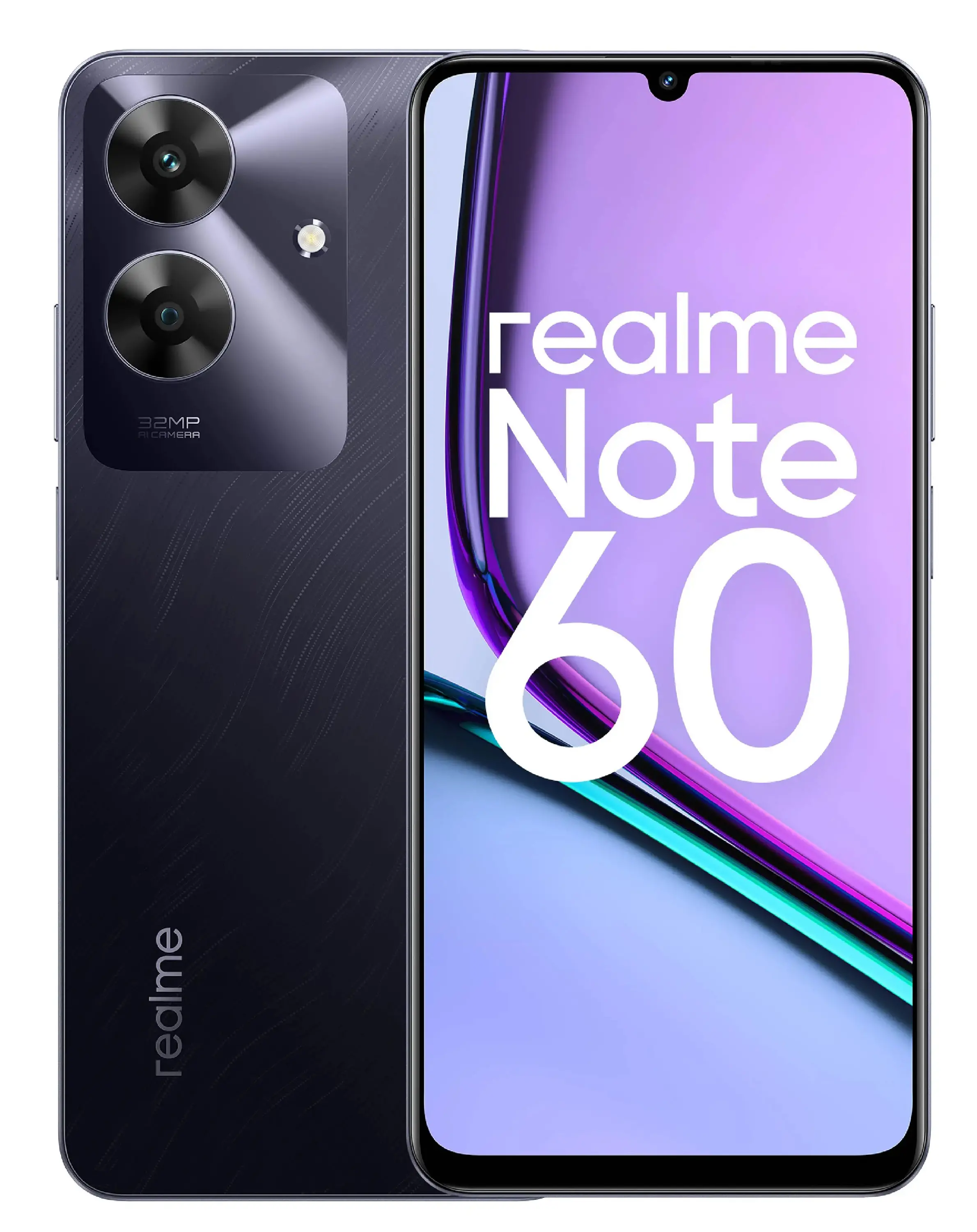 realme Note 60 6.74インチ グローバルバージョン Realme Note 60 Global Ver. Android Cell Phone (Black/4GB+