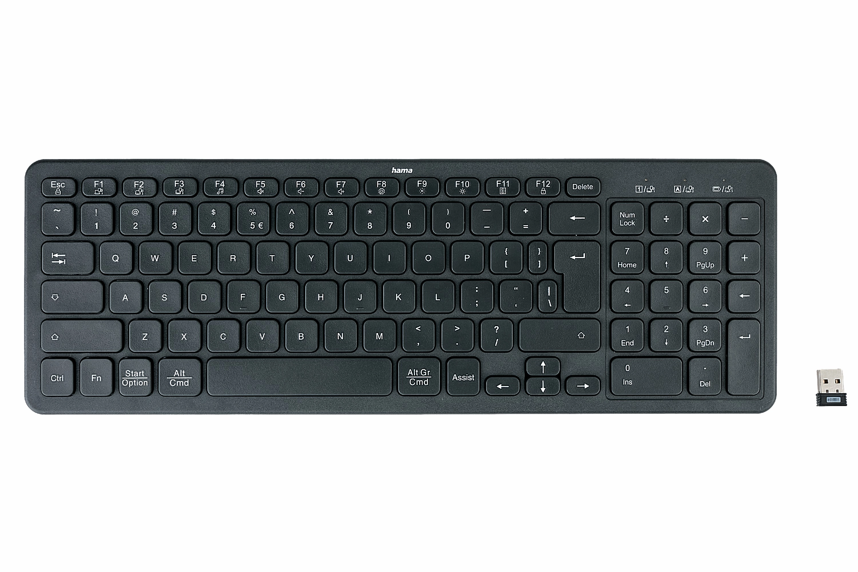 Klawiatura membranowa Hama M-D WK-300 Czarny