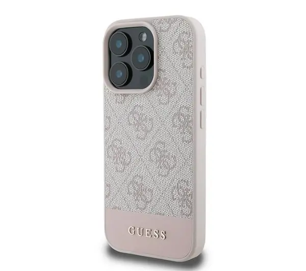 Guess 4G Bottom Stripe do iPhone 16 Pro Max Różowy