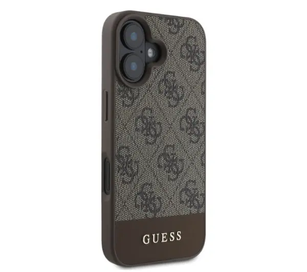 Guess hardcase 4G Bottom Stripe do iPhone 16 Brązowy