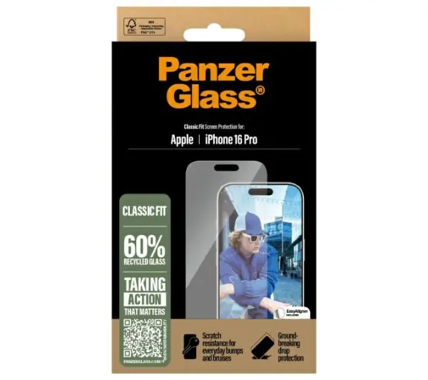 PanzerGlass Screen Protector Classic Fit do iPhone 16 Pro