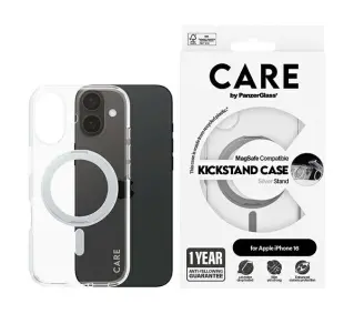 PanzerGlass Kickstand Case MagSafe do iPhone 16 Srebrny