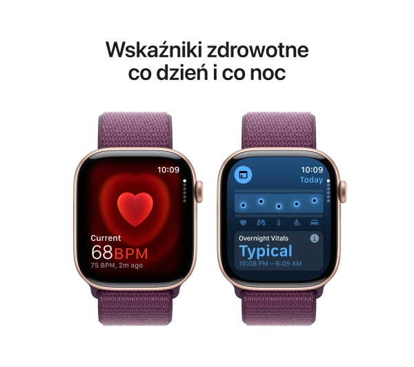 Apple Watch Series 10 GPS AI + Cellular AI koperta 42mm aluminium różowe złoto opaska sportowa dojrzałej śliwki - Kup na Raty - RRSO 0%