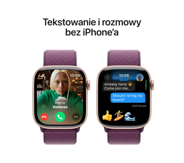 Apple Watch Series 10 GPS AI + Cellular AI koperta 42mm aluminium różowe złoto opaska sportowa dojrzałej śliwki - Kup na Raty - RRSO 0%
