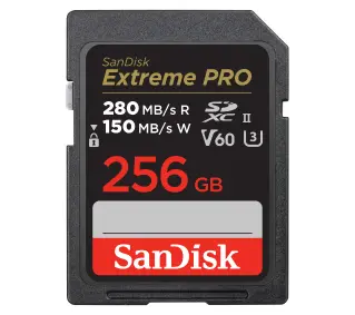SANDISK Extreme PRO SDXC 256GB 280/150 V60 - Kup na Raty - RRSO 0%