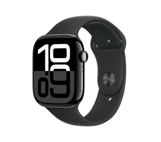 Apple Watch Series 10 GPS AI 46mm aluminium onyks pasek sportowy czarny S/M Wyprzedaż Ekspozycji - Kup na Raty - RRSO 0%