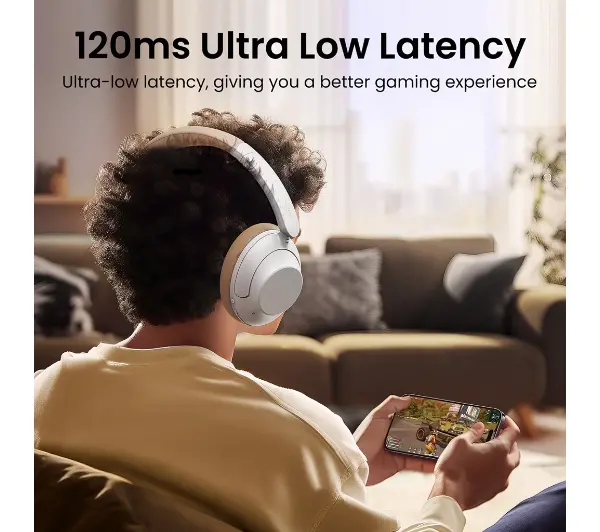 UGREEN HP202 HiTune Max5 Hybrid ANC Nauszne Bluetooth 5.0 Biały