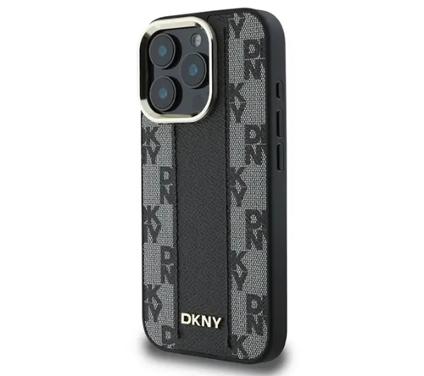 DKNY Checkered Pattern MagSafe do iPhone 16 Pro Max Czarny