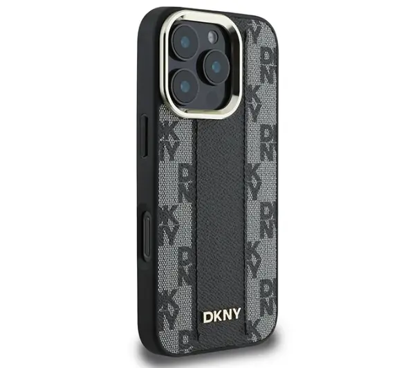 DKNY Checkered Pattern MagSafe do iPhone 16 Pro Max Czarny