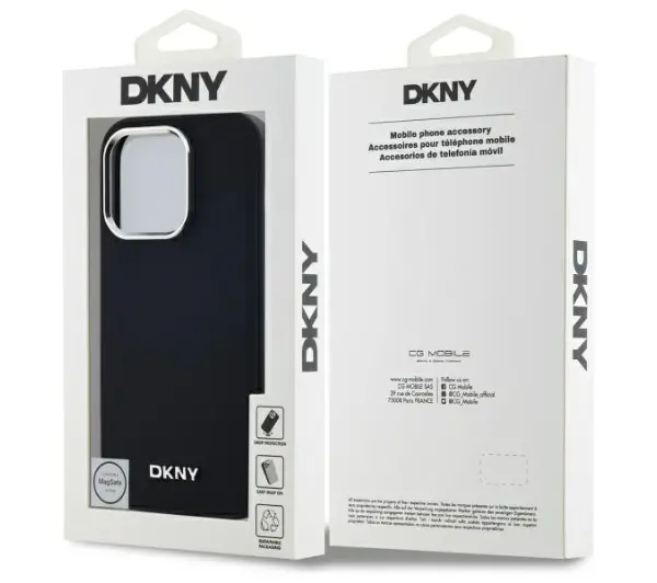 DKNY Plain Logo MagSafe do iPhone 14 Pro Czarny