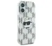 Etui Karl Lagerfeld IML Choupette Head Electroplated do iPhone 16 Przezroczysty